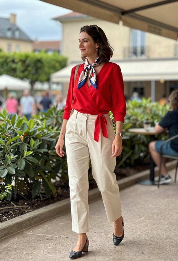 chic ensemble wrap top
