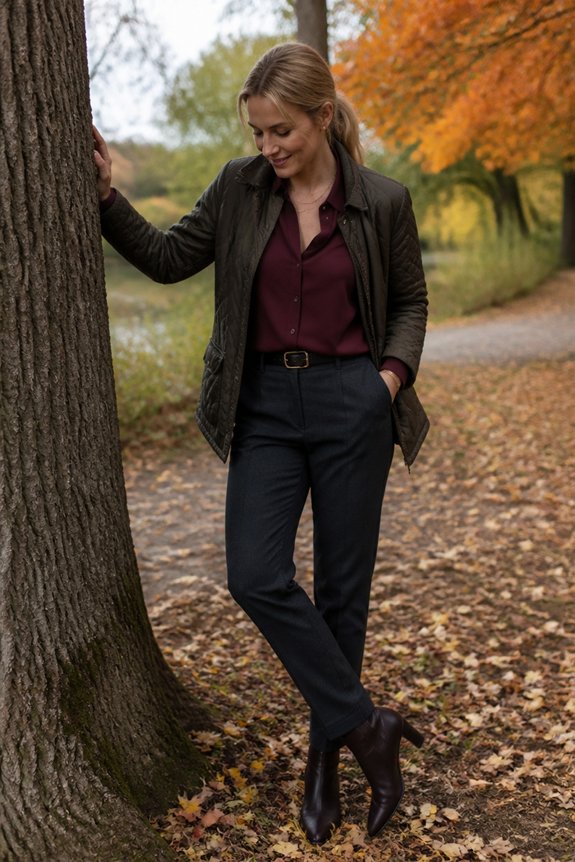 chic layered autumn outfit