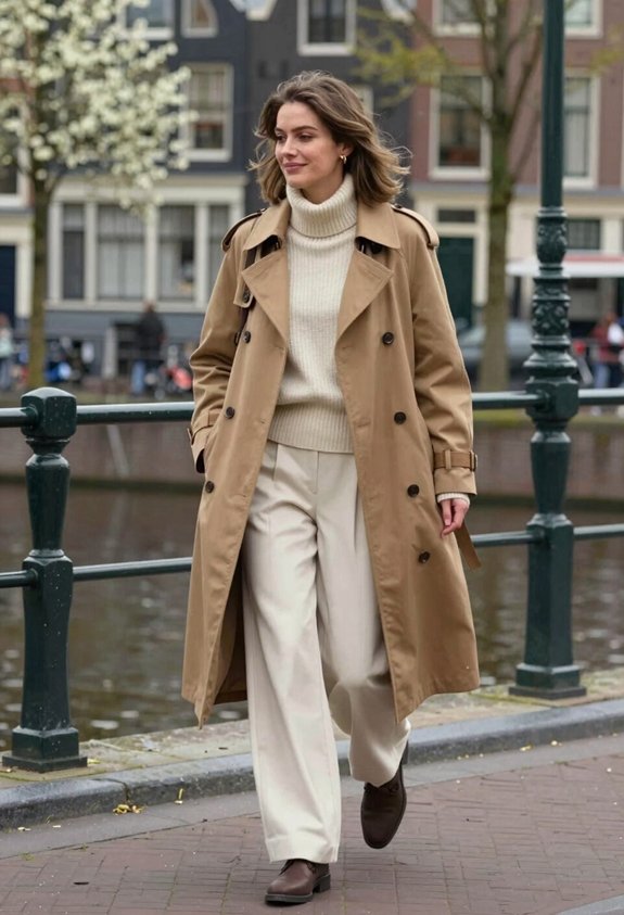 chic layered autumn outfit