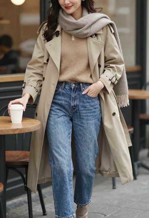 chic layered autumn outfit