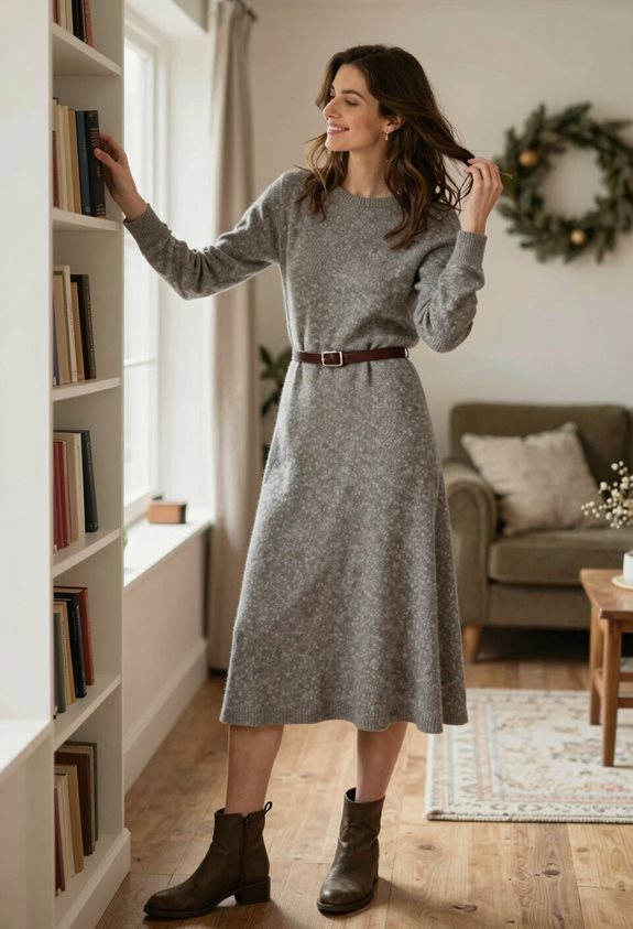 chic layered midi outfit