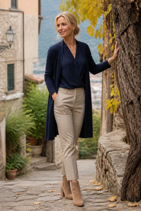 chic layered office outfit