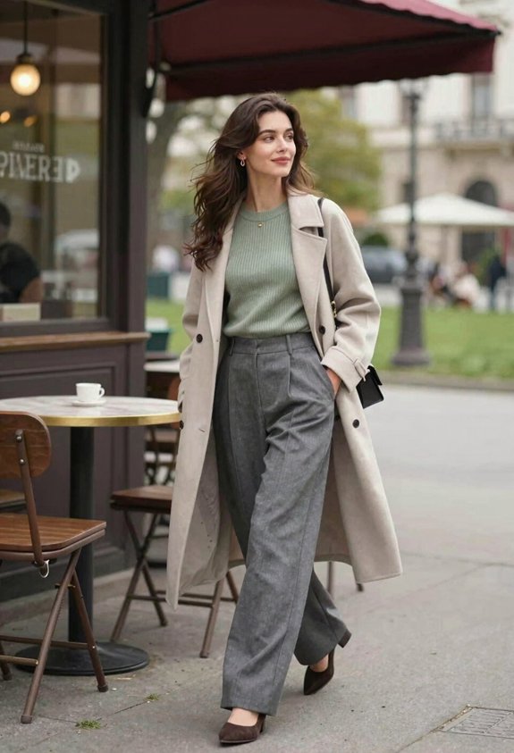 chic layered pastel outfit
