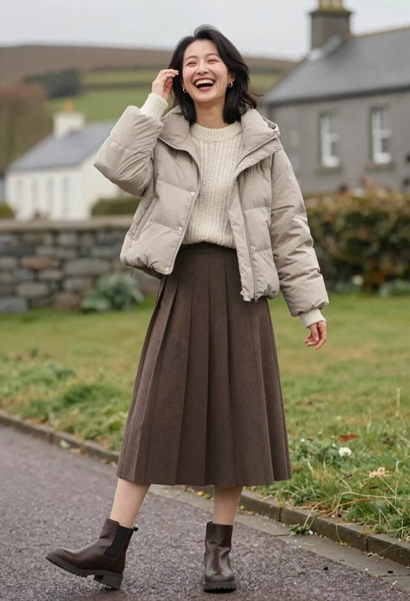 chic layered winter outfit