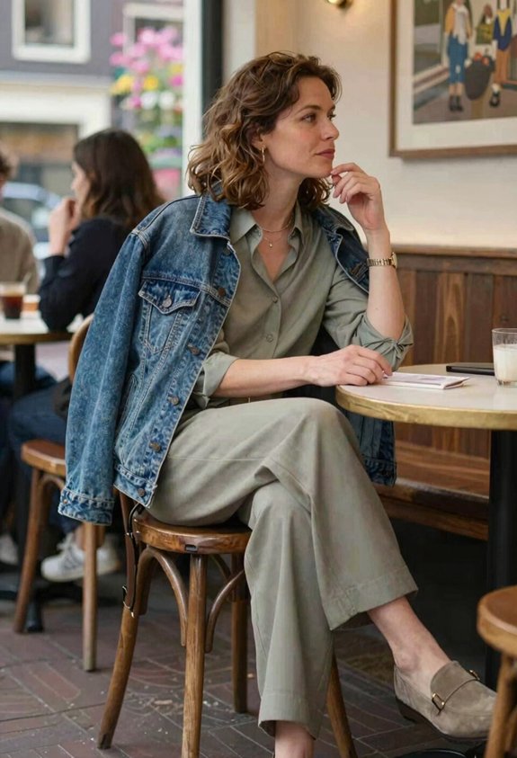 chic layering for biking