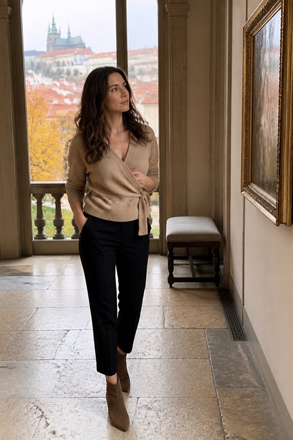 chic neutral fall ensemble