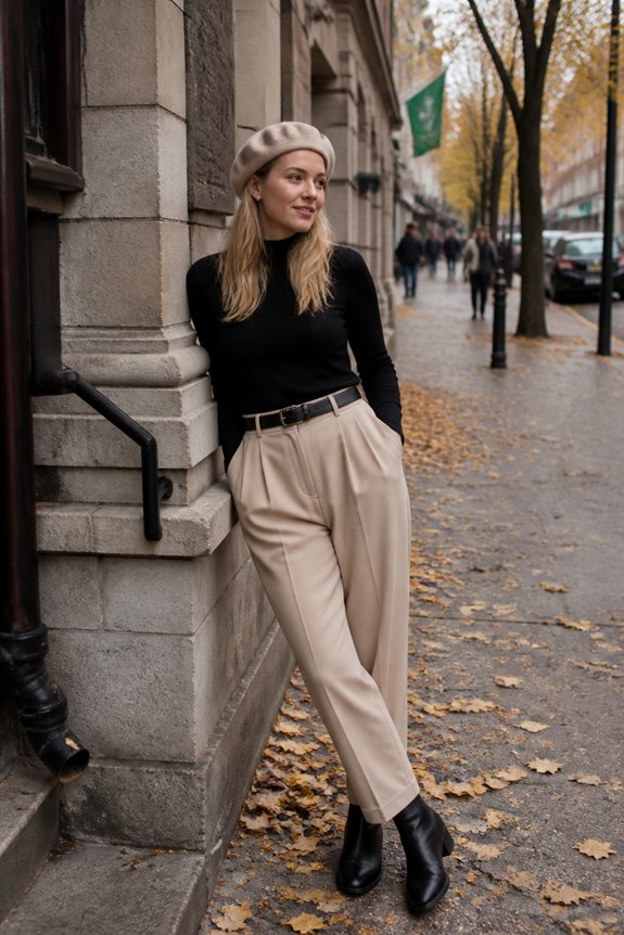 chic neutral fall ensemble