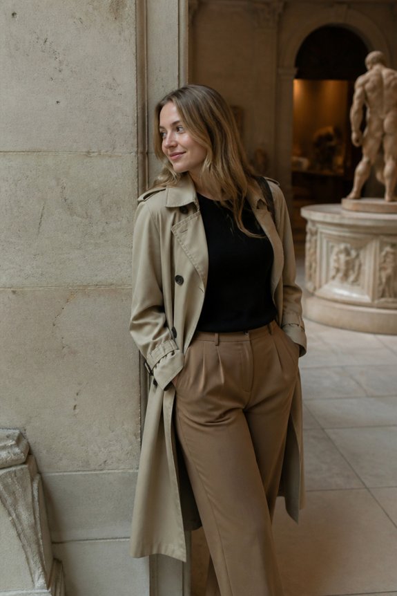 chic neutral layered look