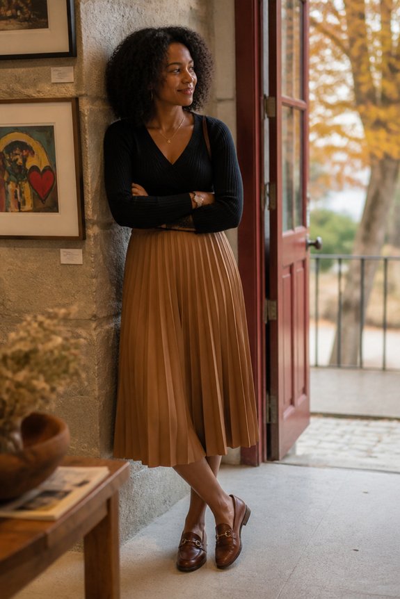 chic neutral layered outfit