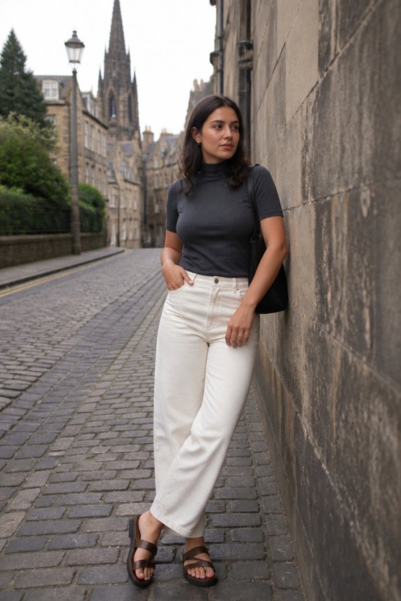 chic neutral layered outfit