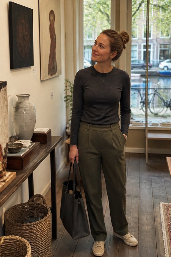 chic neutral office attire