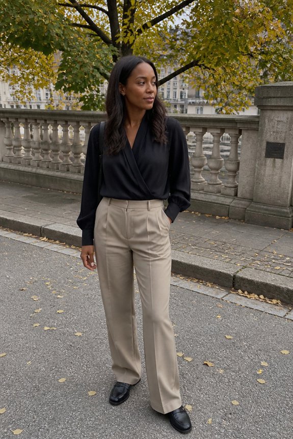 chic neutral office attire