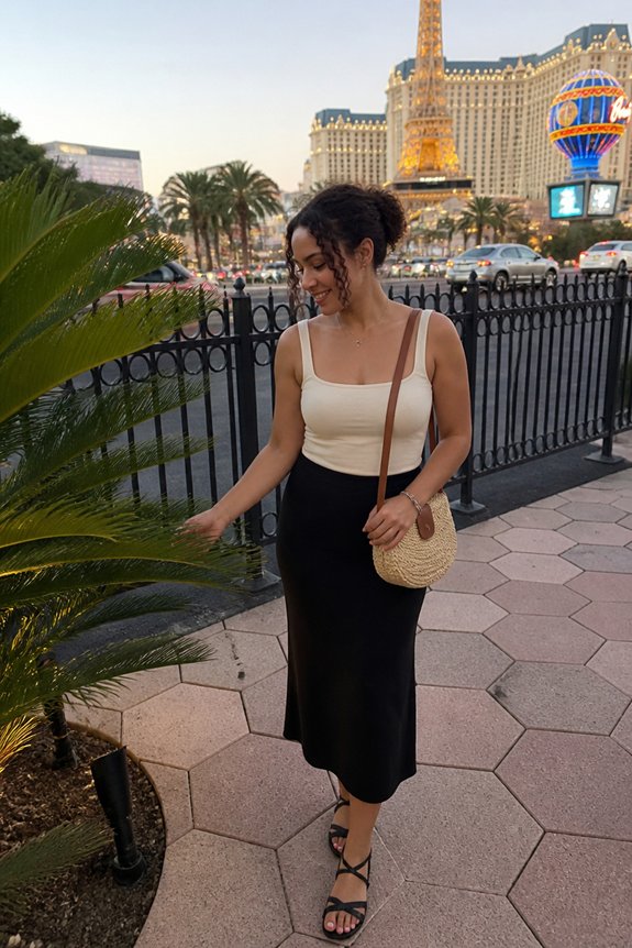chic neutral summer outfit