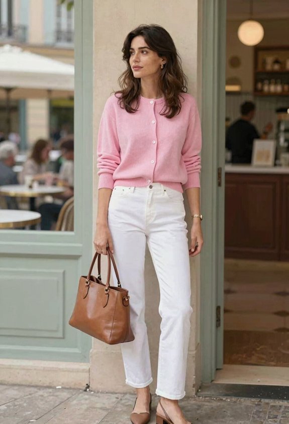 chic pastel spring outfit