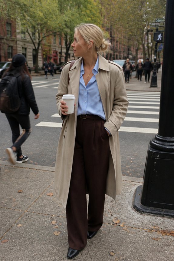chic powder blue ensemble