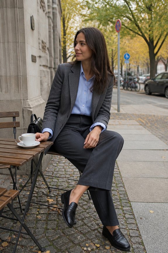 chic professional layered ensemble
