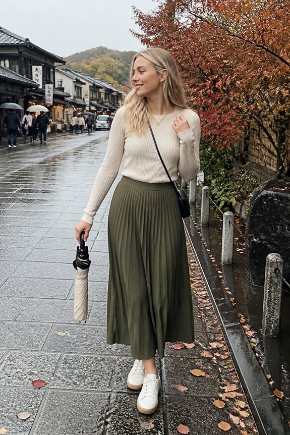 chic rain ready layering