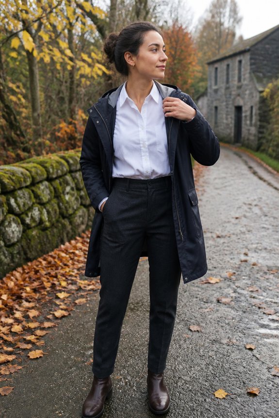chic rainy day ensemble