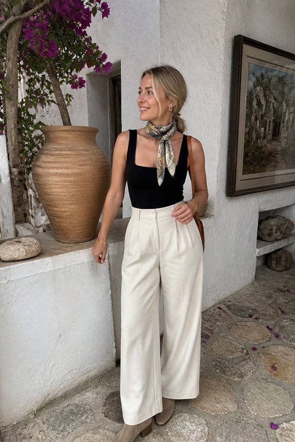 chic relaxed sophisticated ensemble
