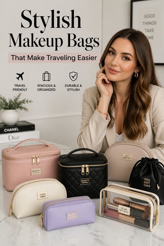 chic travel makeup organizers