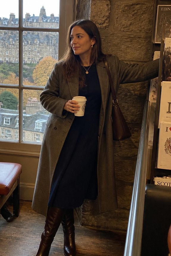 chic winter layered ensemble