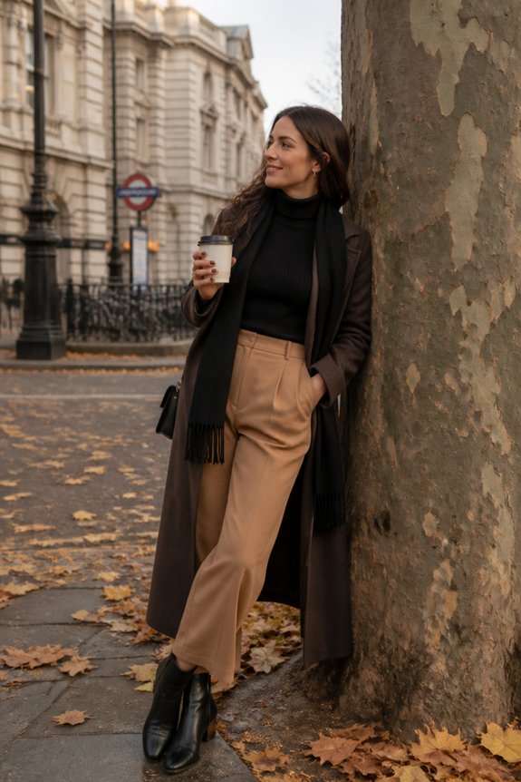 chic winter layered ensemble