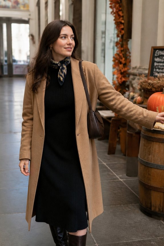 chic winter layered look