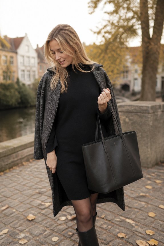 chic winter layered look