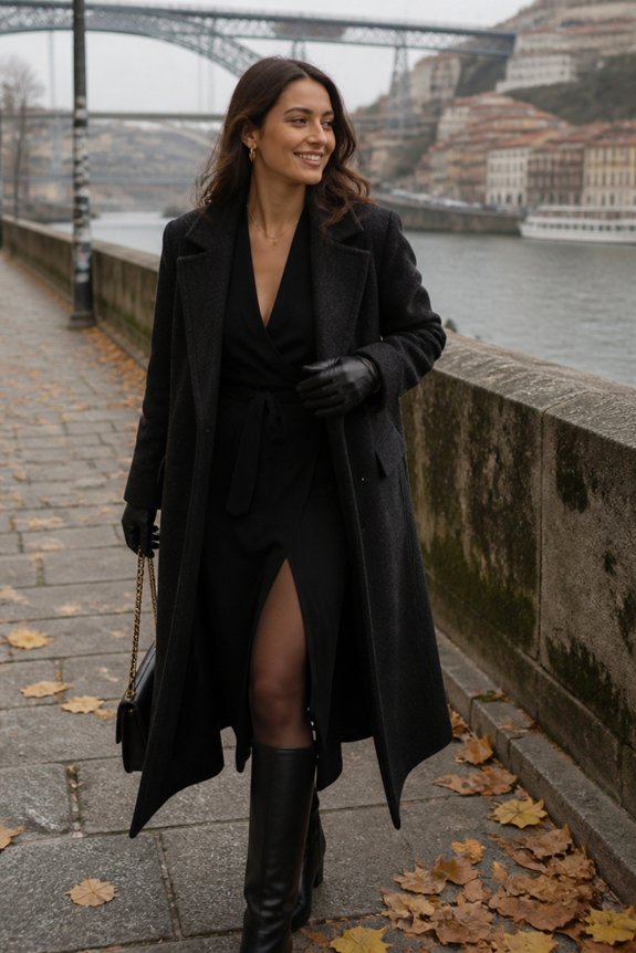 chic winter layering ensemble