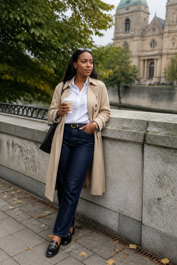 classic white shirt ensemble