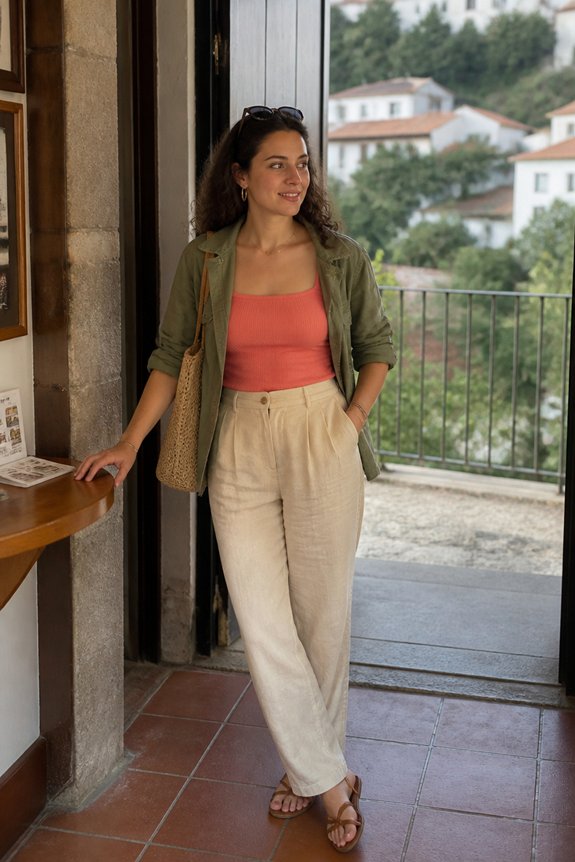 colorful elegant casual outfit