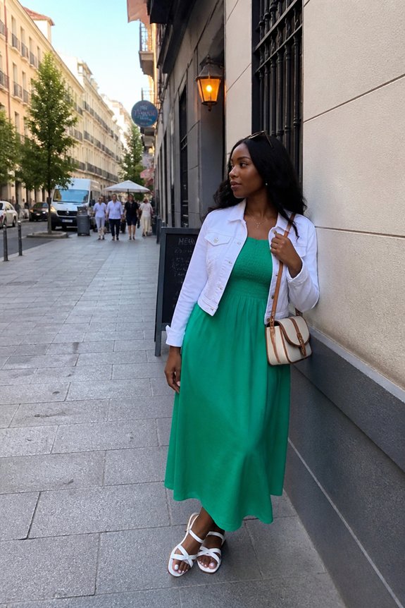 colorful summer outfit layering
