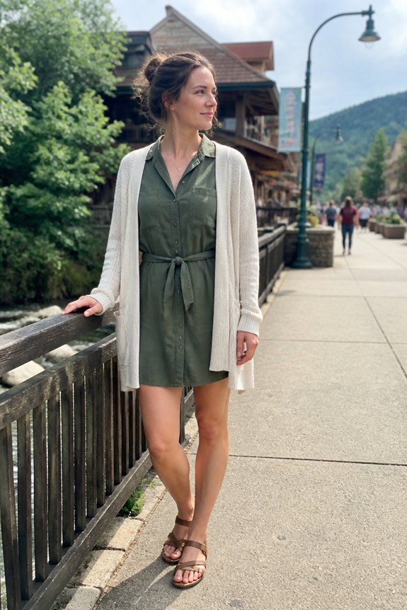 comfortable green outdoor outfit
