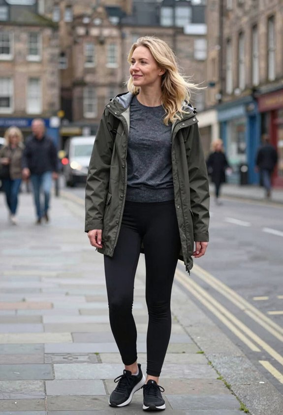 comfortable layered outdoor outfit