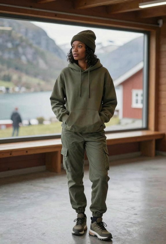 cozy and practical outfit