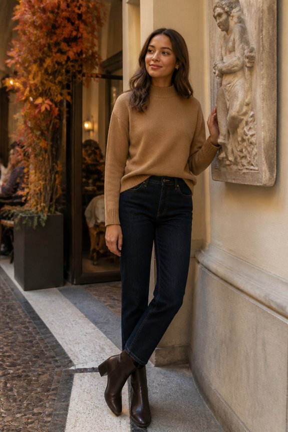 cozy autumn layered ensemble