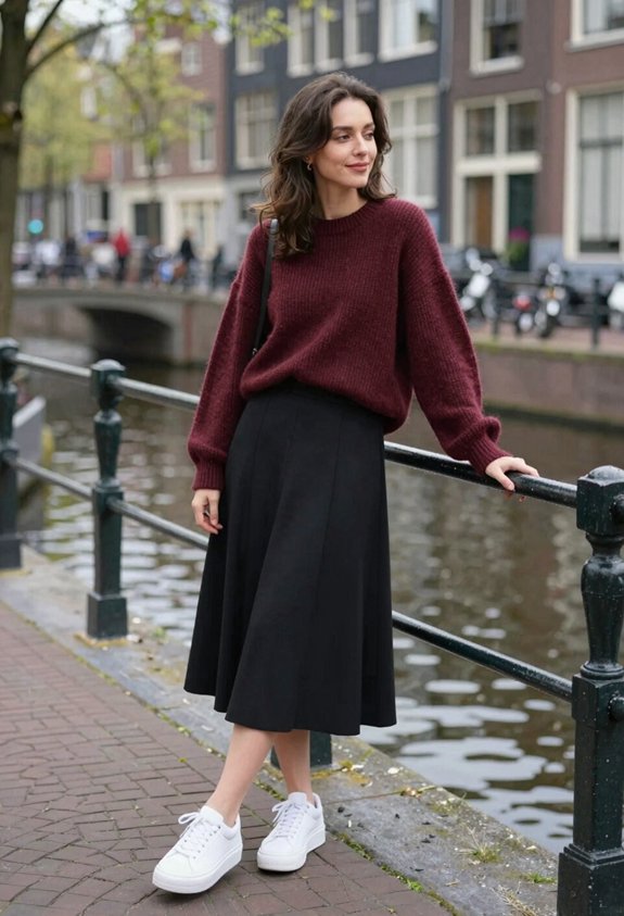 cozy chic sweater outfit