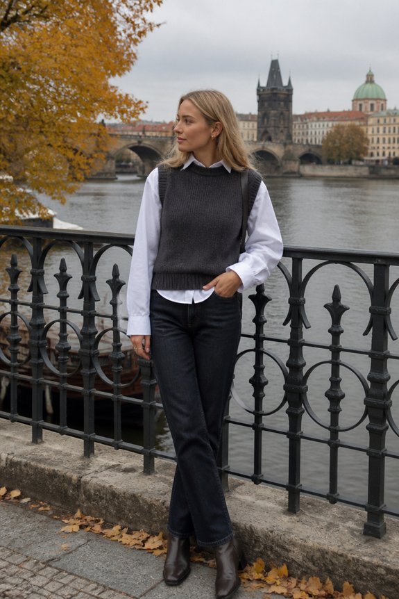 cozy fall layered look