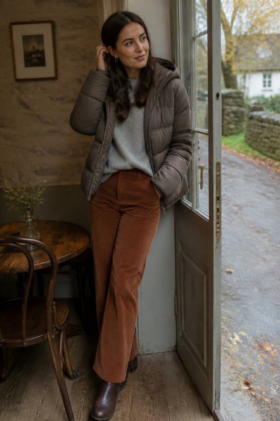 cozy gray sweater outfit