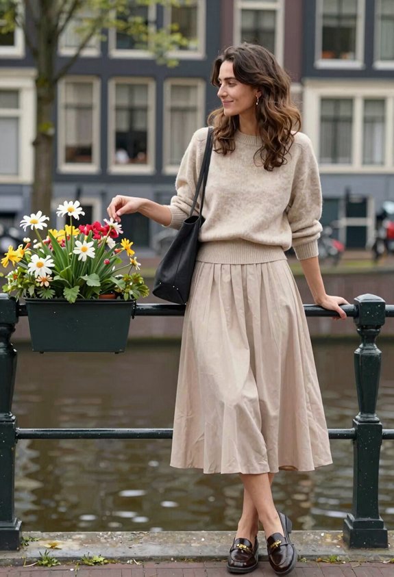 cozy knit with stylish layers