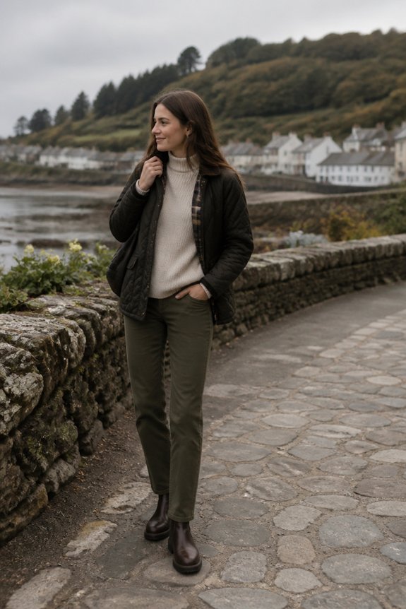 cozy neutral fall ensemble