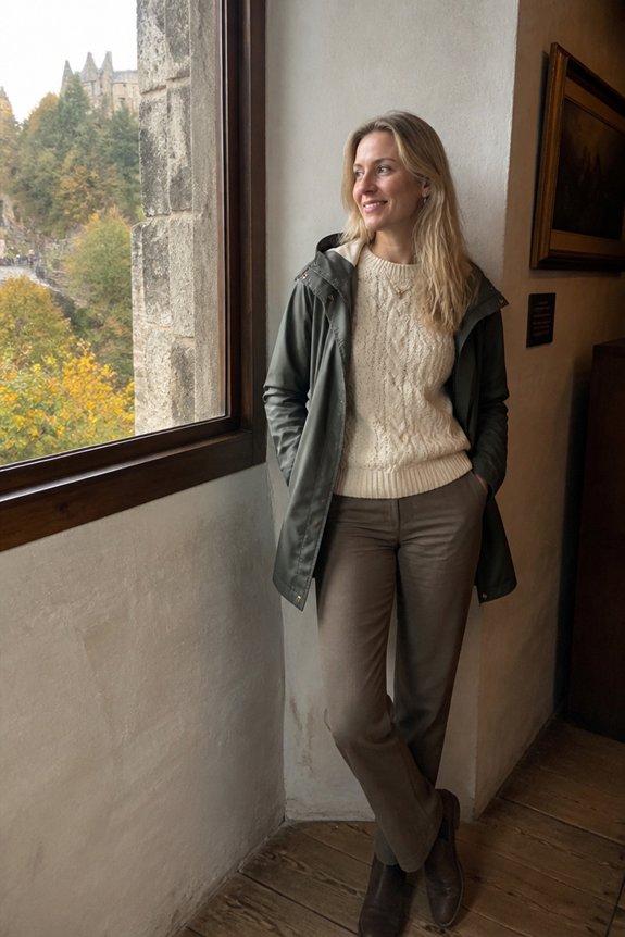cozy rainy day outfit