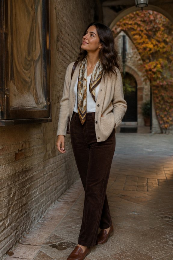 cozy textured layered outfit
