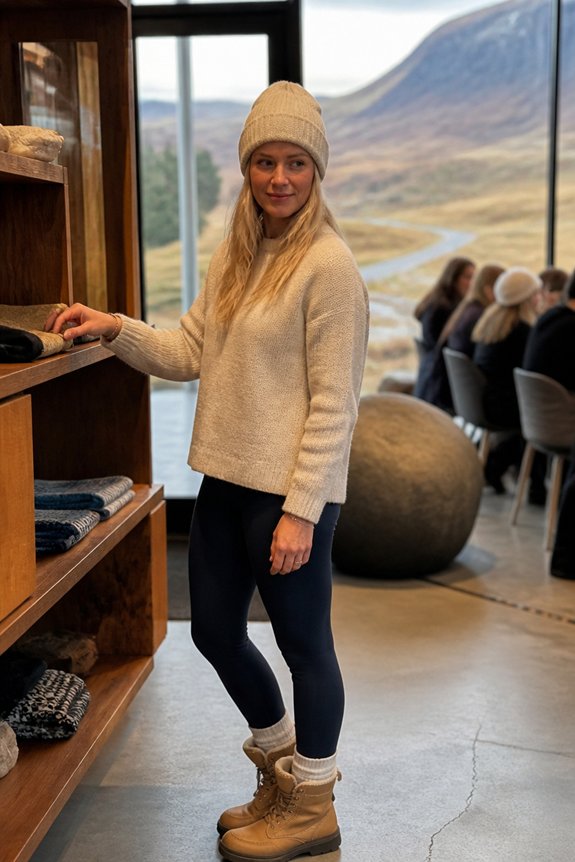 cozy winter layered outfit