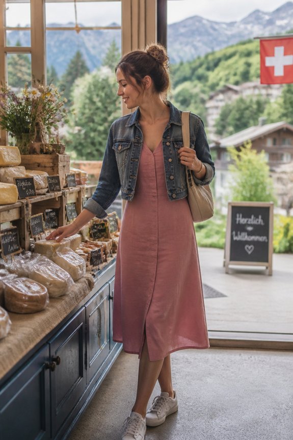 dusty rose midi dress
