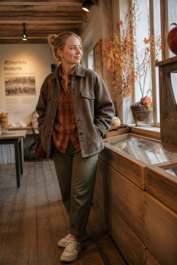 earthy layered fall outfit