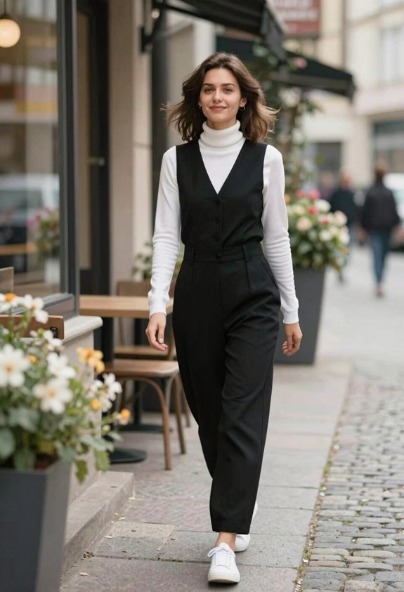 effortless monochrome outfit combination