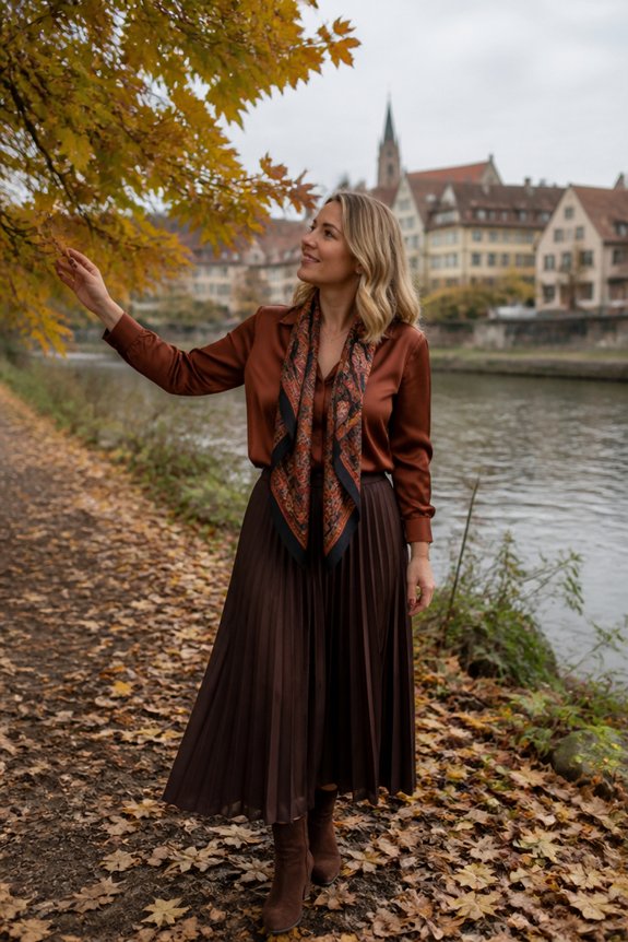 elegant autumn layered ensemble