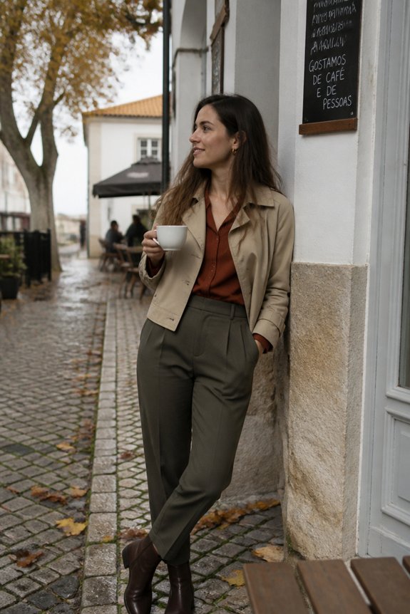 elegant autumn office ensemble