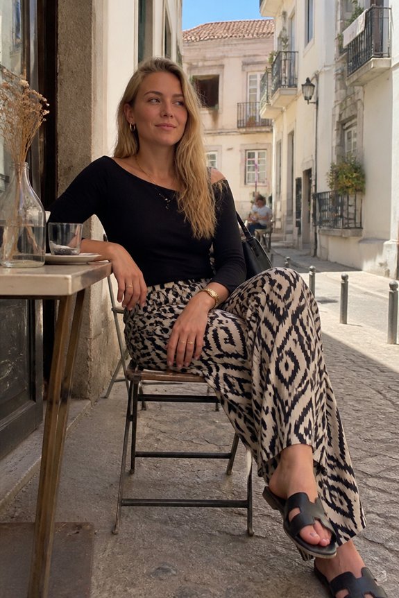 elegant black summer ensemble